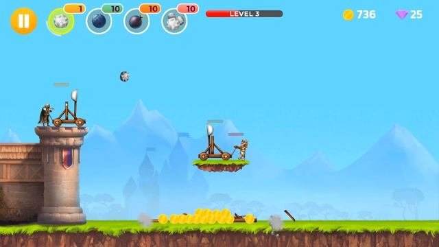 КАТАПУЛЬТА ПРОТИВ ВСЕХ -  Игра КАТАПУЛЬТА - защитите башню и замок. Игры на Андроид