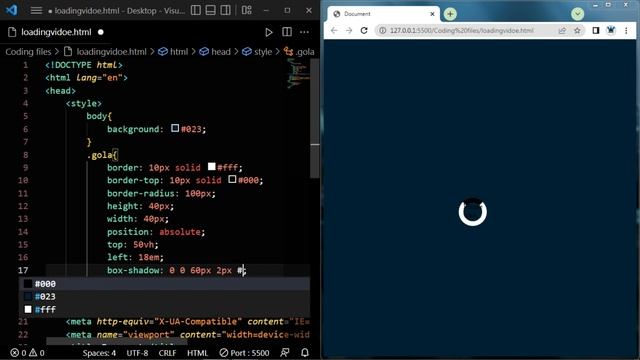 Make loading effect by coding | html and css #coding #html