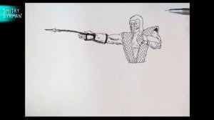 How to draw Scorpion, Mortal Kombat, Как нарисовать Скорпиона из Мортал Комбат