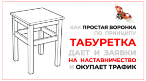 Как построить простую воронку по принципу ТАБУРЕТКА, которая сама себя окупает_