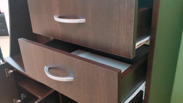 166825 "ВОЛНА-М" прихожая правая. Цвет: венге тёмный. смотреть онлайн