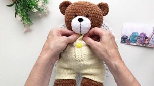 Вязаный плюшевый мишка/Crochet plush bear
