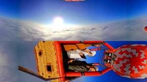 Полёт над облаками на воздушном шаре на сферическую камеру 360 градусов