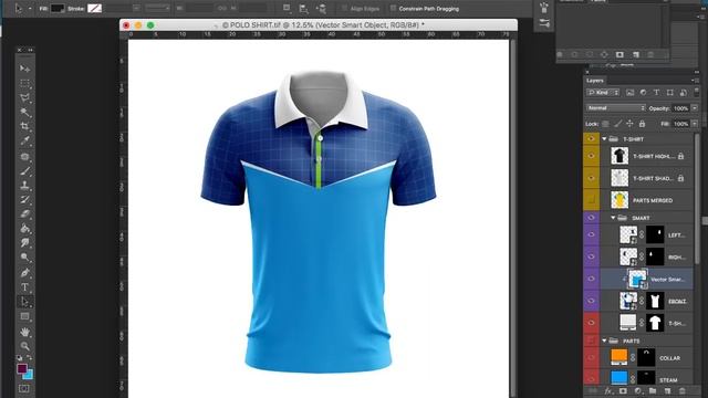How to design Polo Shirt 3D mock up смотреть онлайн