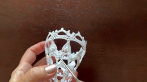 Как связать крючком колокольчик на елку - #11