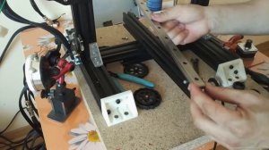 Ось Y - Ролики OpenBuilds на рельсу MGN15, 3D принтер Ender 3