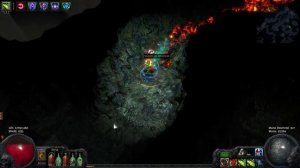 Path of Exile Underground River Map run with 1k Arrows Totem build