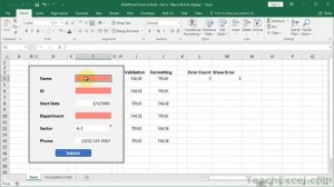 Idiot-Proof Forms in Excel - Part 3 - Macro and Error Display