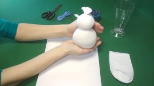 Новогодний снеговик своими руками