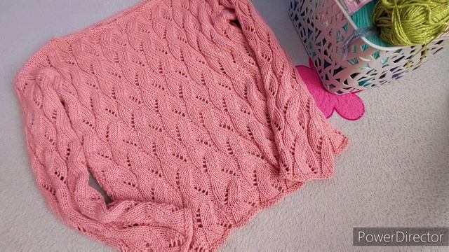 ДЖЕМПЕР ИЗ ХЛОПКА С КРАСИВЫМ АЖУРНЫМ УЗОРОМ смотреть онлайн