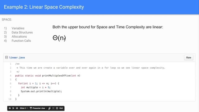 Data Structures & Algorithms: Video 3 Space Complexity