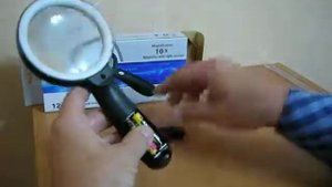 Увеличительная лупа с подсветкой ZB 7790 12 линза 90 мм x10 кратная