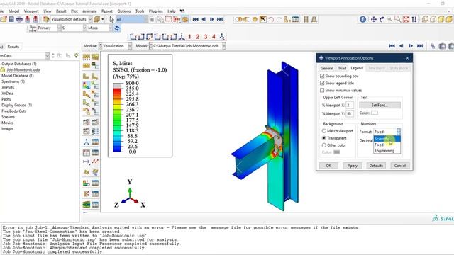 #18 ABAQUS Tutorial: Visualization and extracting results in ABAQUS
