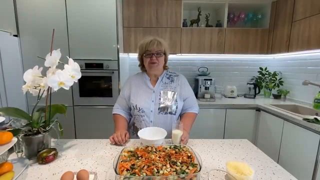 Рецепт. Овощное рагу с белыми грибами в сливочно-чесночном соусе. смотреть онлайн