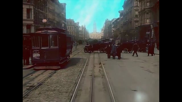 Так выглядел город Сан-Франциско в 1906 году. Уникальное видео снято из трамвая
