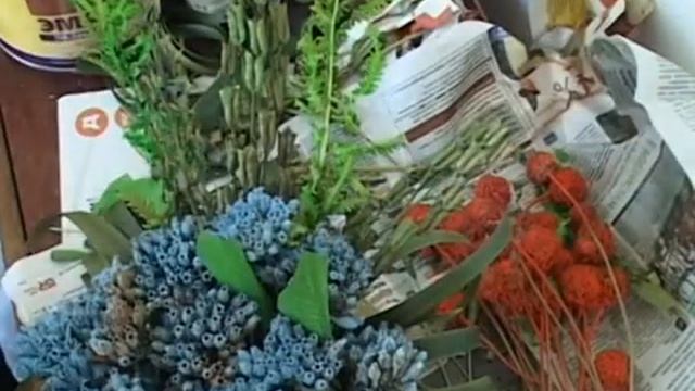 Декор из сухоцветов в интерьере1