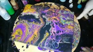 Как нарисовать картину в технике Fluid Art. Техника плавающий стакан DYI