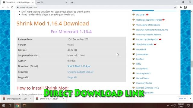 Shrink Mod 1.16.5 - Tiny Size Player in Minecraft смотреть онлайн