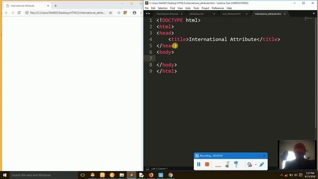 YOUNG CODERS TUTORIAL ON HTML5 EPS 9 (INTERNATIONAL ATTRIBUTES OF HTML5).