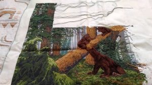 Утро в сосновом лесу от Золотое руно отчет №6 Вышивка крестом