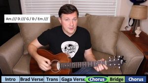 Shallow by Lady Gaga with Bradley Cooper - Guitar Chords Lesson