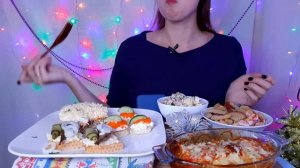 МУКБАНГ Новогодний стол АСМР | MUKBANG New Year's dishes ASMR