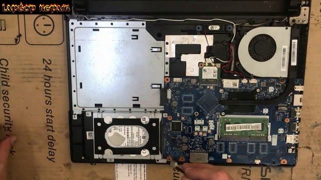 Lenovo IdeaPad 100 -14IBD Disassembly and fan cleaning Laptop repair смотреть онлайн