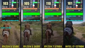 RYZEN 5 5500 vs RYZEN 5 5600 vs RYZEN 7 5700X vs i7-12700K | Test in 5 Games | 1440p