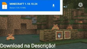 Download minecraft 1.18.10.24 The Wild Update - Download na descrição ou nos comentários!