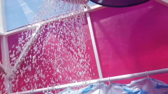 Самый лучший летний душ для дачи из проф. трубы и поликарбоната своими руками. смотреть онлайн