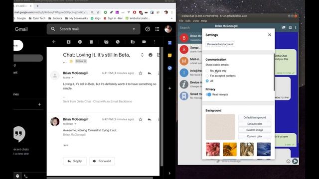 DeltaChat, a free, self hosted, open source chat based on the backbone of email with e2e encryption смотреть онлайн
