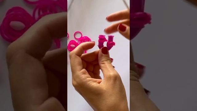 Мини-сердечко из резиночек. Простой МК для начинающих