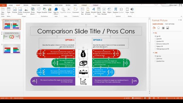 Pros and Cons or Data Comparison Slide Design 1 | Animated PowerPoint Slide Design Tutorial смотреть онлайн