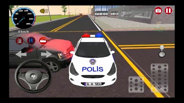 Hyundai white police car games / Steering Police Cars Gameplay смотреть онлайн