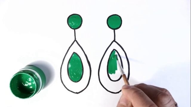 Как нарисовать СЕРЬГИ/Учим ЦВЕТА/Раскраска для детей УКРАШЕНИЯ/How to draw an EARRING/МУЛЬТИРУМS