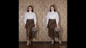 Модная юбка из искусственной кожи | #Обзор