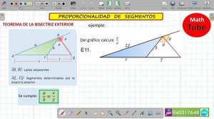 Tema 15: Proporcionalidad -  parte 2 (video 61)- teorema de la bisectriz interior y exterior