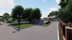 Ландшафтный дизайн п. Горный Саратовской обл. — Центральная площадь.