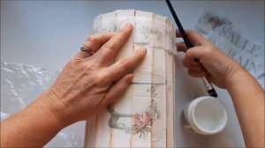 ▶️Como hacer un PORTARROLLOS  VINTAGE reciclando una LATA/ CARTON/DECOUPAGE