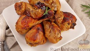 Пьяная птица вкусно поёт. 
ПРЯНЫЕ КУРИНЫЕ НОЖКИ, ЗАПЕЧЁННЫЕ В ПИВЕ