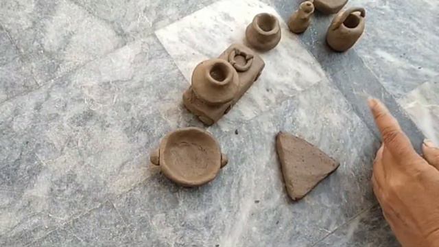 Handmade miniature kitchen set with clay #Alimudart