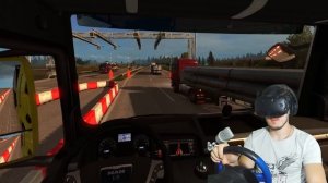 VR EURO TRUCK SIMULATOR 2 + РУЛЬ - СИМУЛЯТОР ДАЛЬНОБОЙЩИКА EURO TRUCK SIMULATOR 2 htc VIVE VR