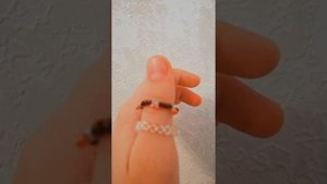 Обзор на мои кольца из бисера! кольца, браслеты, цепочки!