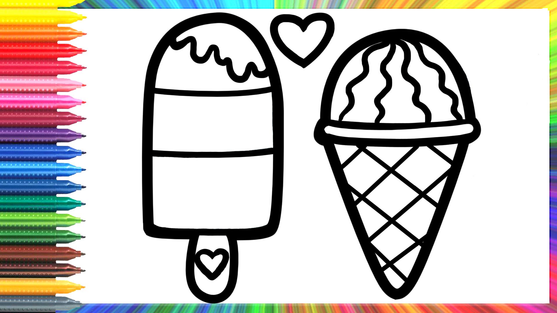 Нарисовать мороженое для детей
