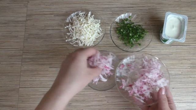 Салат с редиской. Готовим Просто и Вкусно.