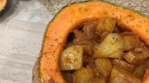 #ТЫКВА фаршированная мясом и картофелем/Запеченная тыква в духовке