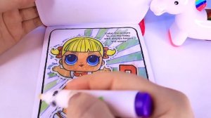 ВОЛШЕБНЫЙ МАРКЕР - КУКЛЫ ЛОЛ! Imagine Ink LOL #Coloring Book Раскраска