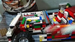 Обзор моей машины из Лего с рабочим рулём + ключ зажигания.