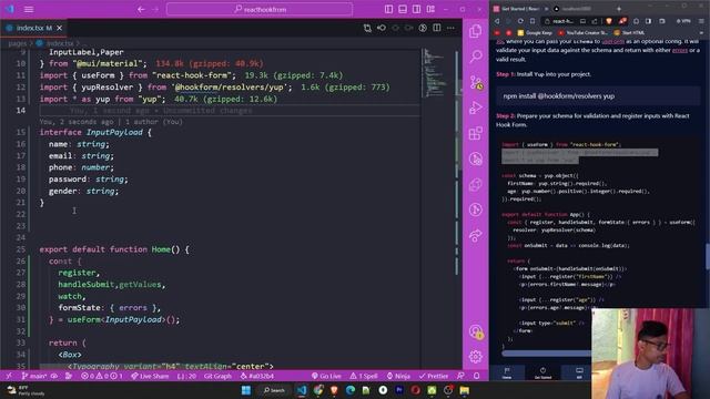 React hook form tutorial with Next js ,Typescript in Bengali | Form validation with react hook form