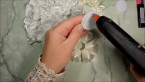 Цветы из лент 2,5 см, лепесток "сердечко", канзаши, МК